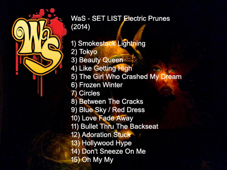 WaS Album set list graphic